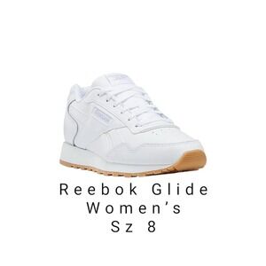 Women's Sz‎ 8 White Reebok Glide Old School Breathable Cushioned Sneaker NIB